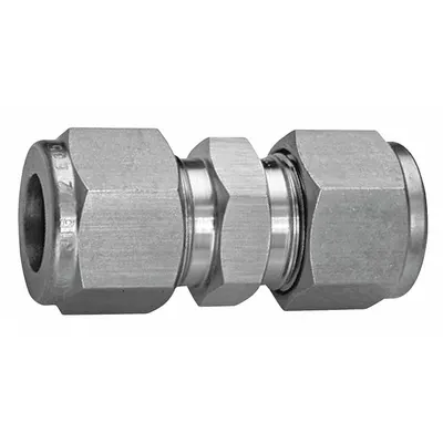 HAM-LET Compression Fitting Union: 18 mm OD x 18 mm OD Fitting Size - Double-Ferrule Stainless Steel Fittings