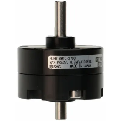 SMC Rotary Air Actuator: Single Vane Actuator, 270° Rotation Angle, 4 in-lb Output Torque - Vane-Style Rotary Actuators