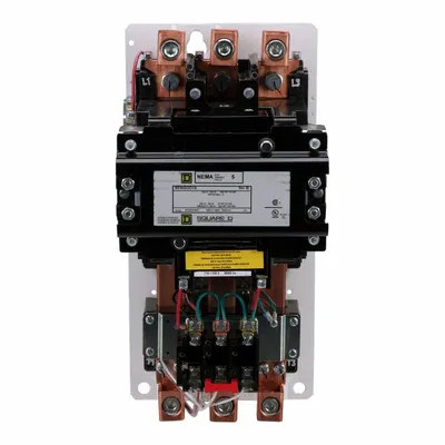 SQUARE D Magnetic Motor Starter: Non-Reversing, 3 Poles, NEMA Size 5, 270 A - Non-Reversing Starters with Thermal Overloads