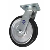 RWM Plate Caster: Swivel, Polyurethane, 8 in Wheel Dia, 2 in Wheel Wd, 10 1/8 in Mounting Ht, Ball (MPN 65-SWE-0820-S-FT80A)