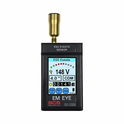 SCS Eye Meter With ESD Sensor: Headphones/Speaker, 1 1/4 in Overall Ht - Electrostatic Discharge Event Meters