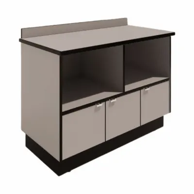 PLYMOLD Microwave Cabinet, Fog, 46 in W x 36 in H, Leveling Glides - Microwave Cabinets