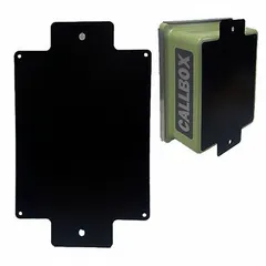 Mounting bracket for RITRON XT series two-way radio call boxes. Includes hardware for wall or pole mounting. Used in industrial facilities, parking structures, and security checkpoints.