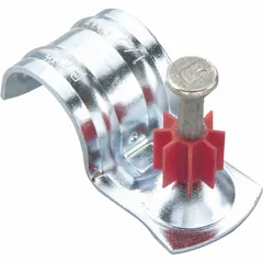 Pack of 25 pins for powder-actuated tools. Each pin has a 1 in overall length, 0.3 in head diameter, and 9/64 in shank diameter. Used for fastening materials such as steel or wood to concrete or masonry in applications like electrical conduit, ductwork, and framing.