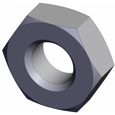 SMC Jam Nut: Threaded Nut Mount Type, Fits 7/16 in_9/16 in Bore Dia, 3/8 in Overall Lg - Cylinder Mounting Nuts
