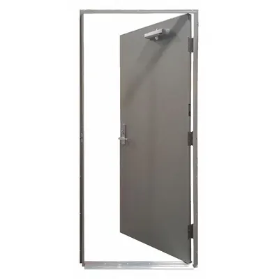 SECURALL Security Door with Frame: No Window, 90 min Fire Rating, 84 in Door Opening Ht - Security Doors with Frames