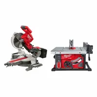 MILWAUKEE Miter Saw and Table Saw: 2 Tools, Miter Saw/Table Saw, 18 V DC Volt, Tool Only, M18 FUEL™ (MPN 2734-20, 2736-20)