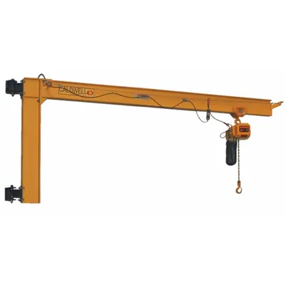 CALDWELL Jib Crane: Wall Mounted, 500 lb Load Capacity, 12 ft Overall Beam Lg - Wall-Mounted Jib Cranes