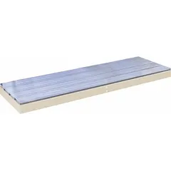 This boltless shelf kit includes a single straight shelf with 22 ga steel-plank decking and two side-to-side beams. The frame and decking are powder coated in tan. With a 755 lb load capacity, it is suited for organizing parts, tools, or inventory in warehouses, distribution centers, and workshops.