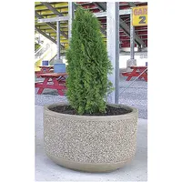Planter Bollard: Circle, Beige, 36 in Overall Ht, Round Shape, Beige (MPN TF4130W22)