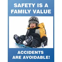 Poster: 22 in x 17 in Nominal Sign Size, Clear Film Laminate, English, Plastic, Blue, Indoor Only (MPN SP124526L)