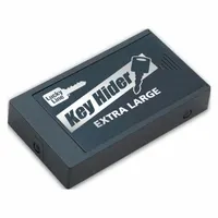 Magnetic Key Hider: Plastic, Black, 1 in Ht, 3 3/4 in Wd, 5 1/2 in Dp, Case Hider, Surface Mount (MPN 91201)