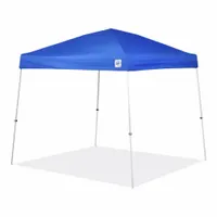 E-Z UP Canopy Tent: 10 ft Overall Lg, 10 ft Overall Wd, 8 7/8 ft Overall Ht, Powder Coated, Steel (MPN VS2910BL)