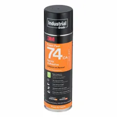 This clear, high-tack spray adhesive bonds paper with foam-tearing strength. It features a lace spray pattern for even coverage and is heat resistant. SCAQMD compliant, for interior use only. Compatible with metals as a secondary material.