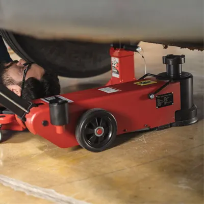 AMERICAN FORGE & FOUNDRY Auto Jacks: Steel, Handle, Air/Hydraulic, 2 ton Load Capacity - Truck Axle Jacks