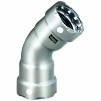 VIEGA MEGAPRESS Crimp Elbow Fitting: 2 in Pipe x 2 in Pipe Size, Press-fit x Press-fit, FKM (MPN 91780)