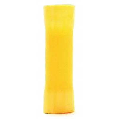 3M Butt Splice Connector: Yellow, Vinyl, For Wire Size 12 AWG – 10 AWG - Insulated Butt Splice Connectors