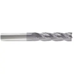 Carbide Square End Mill, AlTiN Coated, 4 Flute, 3/4" Mill Dia, 4" LOC, 7" OAL