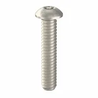 Tamper Resistant Screw: 1/4"-20 Thread Size, 1 1/4 in Lg, Stainless Steel, Plain, Button, 10 PK (MPN 91273)