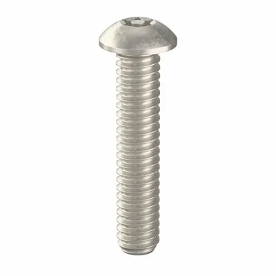 TAMPER-PRUF SCREW Tamper Resistant Screw: 1/4"-20 Thread Size, 1 1/4 in Lg, Stainless Steel - Button Head Tamper-Resistant Machine Screws