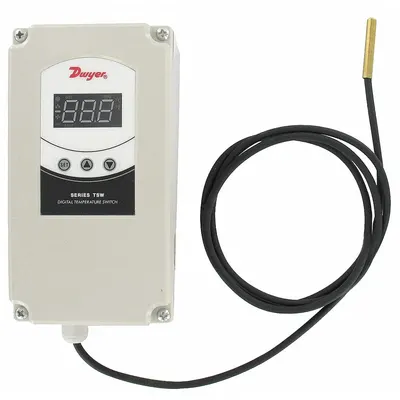 Dwyer Temperature Controller: TSW, Thermistor, On/Off Action, 90 to 220V AC, -58°F to 302°F - Temperature Controllers