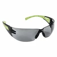 SELLSTROM Safety Glasses: Smoke Lens, Frameless, Hard Coat, Black/Green Frame, XM300 Series (MPN S71101)