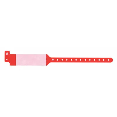 ID Wristband: No Legend, 11 3/4 in Overall Lg, 1 5/8 in Overall Wd, Plastic - Security Wristbands