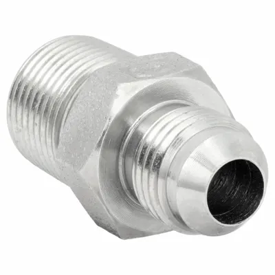 ADAPTALL Hydraulic Hose Adapter: 3/8 in x 3/8 in Fitting Size, Female x Male, NPTF x NPTF - NPTF-to-NPTF Steel Hydraulic Hose Adapters