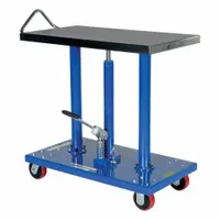 APPROVED VENDOR Lift Table: Not Powered, 1,000 lb Load Capacity, 36 in L x 20 in W, Steel, Hydraulic (MPN HT-10-2036A)