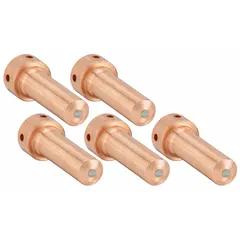 Standard-duty electrode for ESAB PT-23/27 handheld plasma torches. Sold as a 5-pack, manufacturer part number 33366. Used as a replacement consumable to maintain cutting performance in metal fabrication and repair applications.