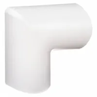 D-LINE 90 Degree Door Top Elbow: 1 1/4 in Wd, 1/2 in Ht, Plastic, White (MPN US/FLDB3015W/5/GR)