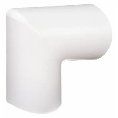 D-LINE 90 Degree Door Top Elbow, White, Plastic, for Mini Raceways - 90 Degree Elbows for Nonmetallic Single-Channel Raceways