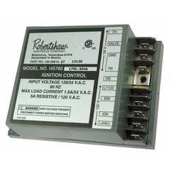 Ignition control for managing the ignition sequence of gas burners in HVAC systems. Used in furnaces, boilers, and other gas-fired heating equipment to ensure safe and reliable burner startup.