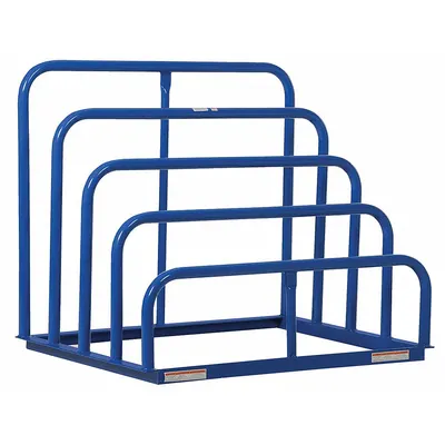 OEM Vertical Sheet Storage Rack: 4 Bays - Fixed-Upright Vertical Panel & Sheet Racks