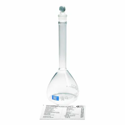 UNITED SCIENTIFIC SUPPLIES Glass Flasks: 25 mL, Colorless, Round, A - Glass Volumetric Flasks