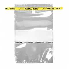 This sterile sampling bag is designed for collecting, storing, and transporting liquid or semi-solid samples. It has a 24 fl oz (710 mL) capacity and 3 mil thickness, with a clear write-on panel for labeling. Suitable for use in food processing, water testing, and laboratory environments, it meets HACCP standards.