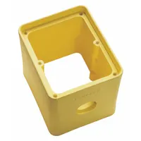 LEGRAND Portable Outlet Box: Portable Outlet Box, 2 Gangs, 3R, Yellow, 4 5/8 in Overall Ht (MPN 3200)
