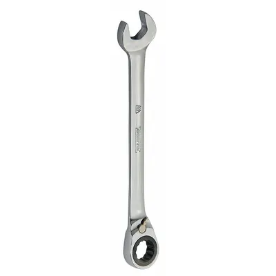 PROTO Combination Wrench: Alloy Steel, Chrome, 22 mm Head Size, 11 1/2 in Overall Lg - Metric Spline Ratcheting Combination Wrenches