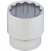 WESTWARD Socket: Metric, 1/2 in Drive Size, 28 mm Socket Size, 12-Point, Std, Chrome, Socket (MPN 10E257)