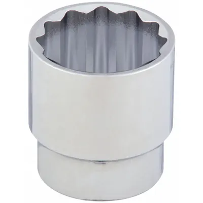 WESTWARD Socket: Metric, 1/2 in Drive Size, 28 mm Socket Size, 12-Point, Std, Chrome - 1/2" Drive Hand Sockets