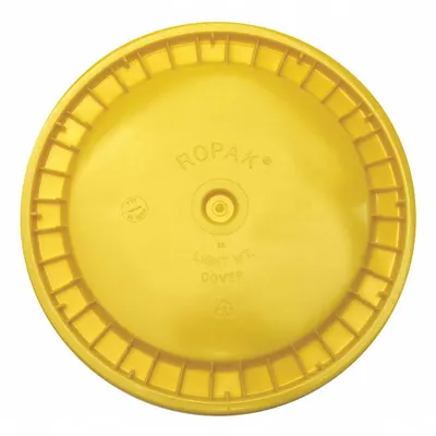 OEM Snap-On Lid, Yellow Plastic, 12 1/4 in Dia, FDA Compliant, ROP2100CVR-SN-Y - Snap-On Lids