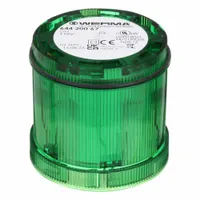 WERMA Tower Light Module: Steady, 115V AC, Green, 70 mm Overall Dia, 66 mm Overall Ht, KombiSIGN 71 (MPN 64420067)