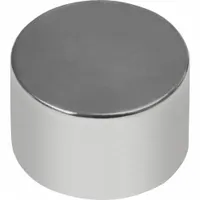 This neodymium disc magnet (type 35) has a 1/4 in outside diameter, 0.187 in thickness, and a maximum pull force of 2.5 lbf. The silver finish resists corrosion. Typical applications include holding, positioning, and light-duty lifting in industrial fixtures, sensors, and assembly jigs
