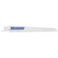 WESTWARD Reciprocating Saw Blade: 6 Teeth per Inch, 9 in Blade Lg, 1.3 mm Blade Thick, 5 PK
