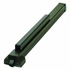 Rim-type touchbar exit device in bronze finish for doors up to 3 ft wide. ADA compliant for accessible egress. Suitable for commercial building emergency exits.