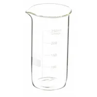 APPROVED VENDOR Beaker: 250 mL, 8.4 fl oz, Tall Form, Colorless, Glass, Autoclavable