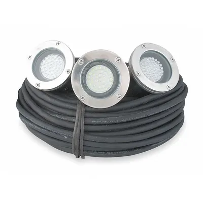 Dayton Pond Light System: 120 W, 120V AC, 100 ft Cord Lg, 3 bulbs - Fountain Lighting Systems