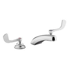 This widespread handle bathroom faucet from KOHLER features a low arc design and is constructed from brass with a polished chrome finish. It has a flow rate of 1 gpm and is suitable for use with residential and commercial lavatory sinks.
