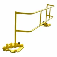 This permanent steel guardrail from GARLOCK SAFETY SYSTEMS is designed for fixed installations requiring fall protection. It features a yellow finish, a mid-rail height of 19 3/4 inches, and is not fold-down capable. Suitable for use in industrial environments as a safety barrier