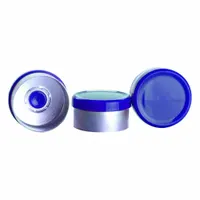 Lab Bottle Caps: 13 mm Dia, Blue, Aluminum, Unlined, USP, 285 Closures Included, Colored (MPN W988010-S)